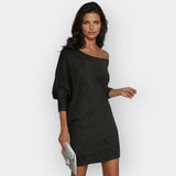 Рокля С Контрастни Пайети