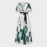 Рокля Ленена Дишащ Силует