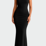 Рокля Сатен с Открит Гръб